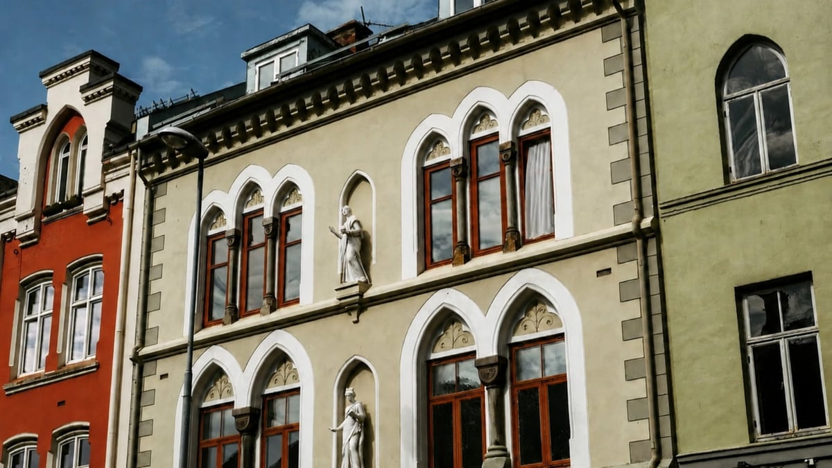 The historic Villa Nord facade in Trondheim